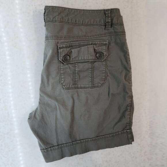 Mia Army Khaki Green Shorts for Women - Picture 2 of 6